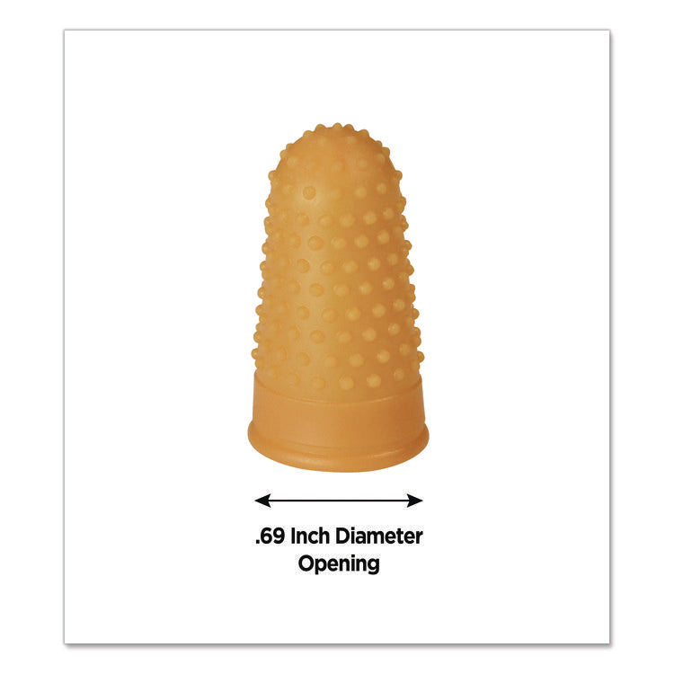 Fingertip Pads, Size 12, Large, Amber, 12/Pack