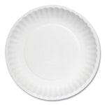 White Paper Plates, 6" Dia, 100/pack, 10 Packs/carton