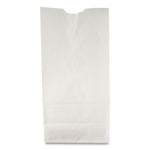 Grocery Paper Bags, 2# Size, 30# Basis Weight, 4.13" x 2.63" x 7.88", White, 500/Bundle