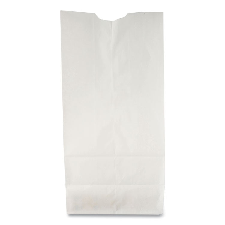 Grocery Paper Bags, 2# Size, 30# Basis Weight, 4.13" x 2.63" x 7.88", White, 500/Bundle