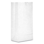 Grocery Paper Bags, 2# Size, 30# Basis Weight, 4.13" x 2.63" x 7.88", White, 500/Bundle