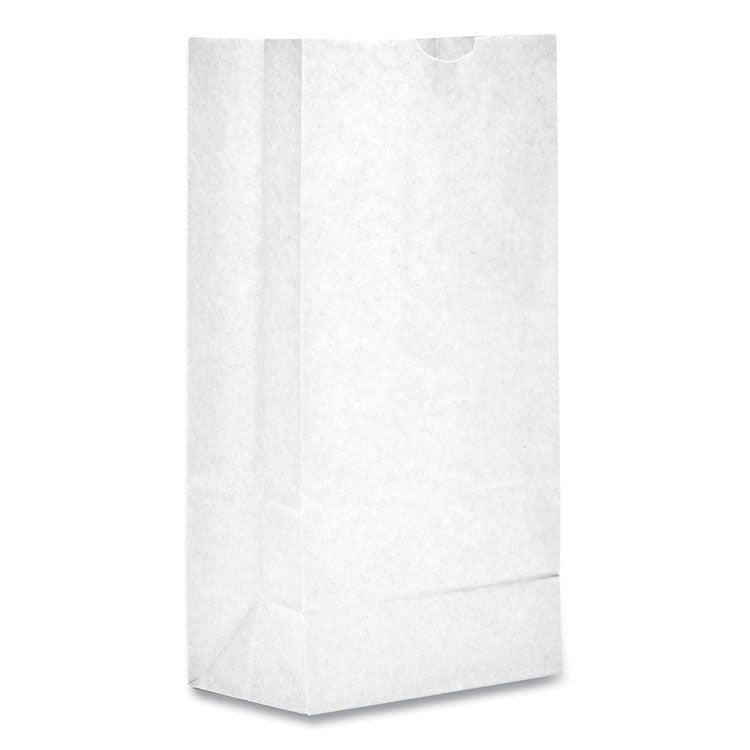 Grocery Paper Bags, 2# Size, 30# Basis Weight, 4.13" x 2.63" x 7.88", White, 500/Bundle
