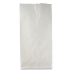 Grocery Paper Bags, 2# Size, 30# Basis Weight, 4.13" x 2.63" x 7.88", White, 500/Bundle