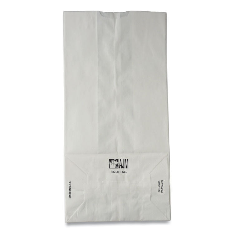 Grocery Paper Bags, 2# Size, 30# Basis Weight, 4.13" x 2.63" x 7.88", White, 500/Bundle