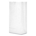 Grocery Paper Bags, 8# Size, 35# Basis Weight, 6" x 3.88" x 12.5", White, 500/Bundle