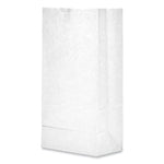 Grocery Paper Bags, 8# Size, 35# Basis Weight, 6" x 3.88" x 12.5", White, 500/Bundle