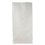 Grocery Paper Bags, 8# Size, 35# Basis Weight, 6" x 3.88" x 12.5", White, 500/Bundle