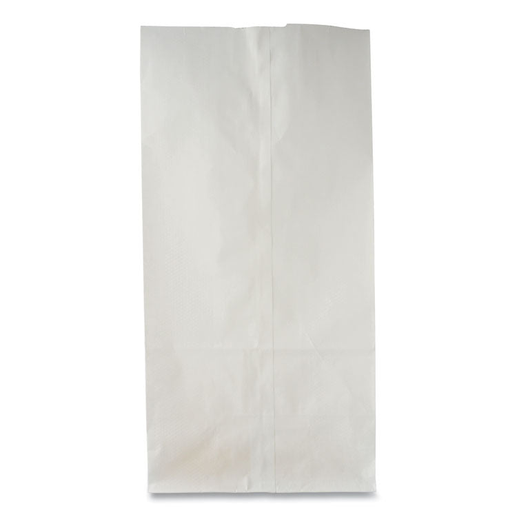 Grocery Paper Bags, 8# Size, 35# Basis Weight, 6" x 3.88" x 12.5", White, 500/Bundle