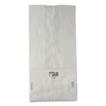 Grocery Paper Bags, 8# Size, 35# Basis Weight, 6" x 3.88" x 12.5", White, 500/Bundle
