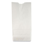 Grocery Paper Bags, 10# Size, 35# Basis Weight, 7" x 4.38" x 13.75", White, 500/Bundle