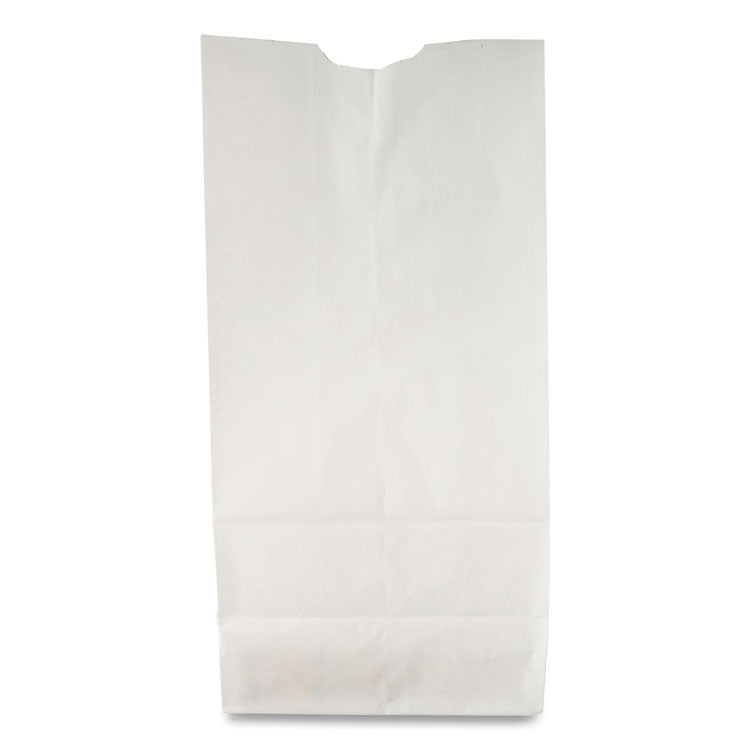 Grocery Paper Bags, 10# Size, 35# Basis Weight, 7" x 4.38" x 13.75", White, 500/Bundle