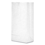 Grocery Paper Bags, 10# Size, 35# Basis Weight, 7" x 4.38" x 13.75", White, 500/Bundle