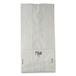 Grocery Paper Bags, 10# Size, 35# Basis Weight, 7" x 4.38" x 13.75", White, 500/Bundle