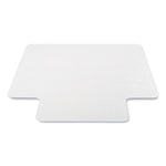 Antimicrobial Chair Mat, Medium Pile Carpet, 53 X 45, Lipped, Clear