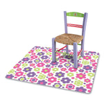 Fashionmat Chair Mat, Rectangular, 35 X 40, Daisies