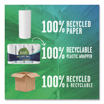 100% Recycled Paper Kitchen Towel Rolls, 2-Ply, 11 x 5.4, 156 Sheets/Roll, 8 Rolls/Pack