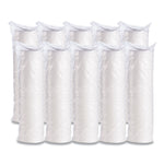 Plastic Lids for Foam Cups, Bowls and Containers, Vented, Fits 6 oz to 14 oz, White, 100/Pack, 10 Packs/Carton