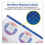 Round Print-To-The Edge Labels With Surefeed, 2.5" Dia, Glossy White, 90/pk
