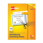 Clear Self-Adhesive Laminating Sheets, 3 Mil, 9" X 12", Matte Clear, 50/box