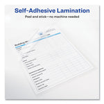 Clear Self-Adhesive Laminating Sheets, 3 Mil, 9" X 12", Matte Clear, 10/pack