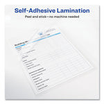 Clear Self-Adhesive Laminating Sheets, 3 Mil, 9" X 12", Matte Clear, 50/box