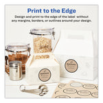 Round Brown Kraft Print-To-The-Edge Labels, 2.5" Dia, 225/pk