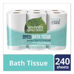 100% Recycled Bathroom Tissue, Septic Safe, 2-Ply, White, 240 Sheets/roll, 12/pack