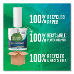 100% Recycled Paper Kitchen Towel Rolls, 2-Ply, 11 x 5.4, 140 Sheets/Roll, 2 Rolls/Pack, 12 Packs/Carton