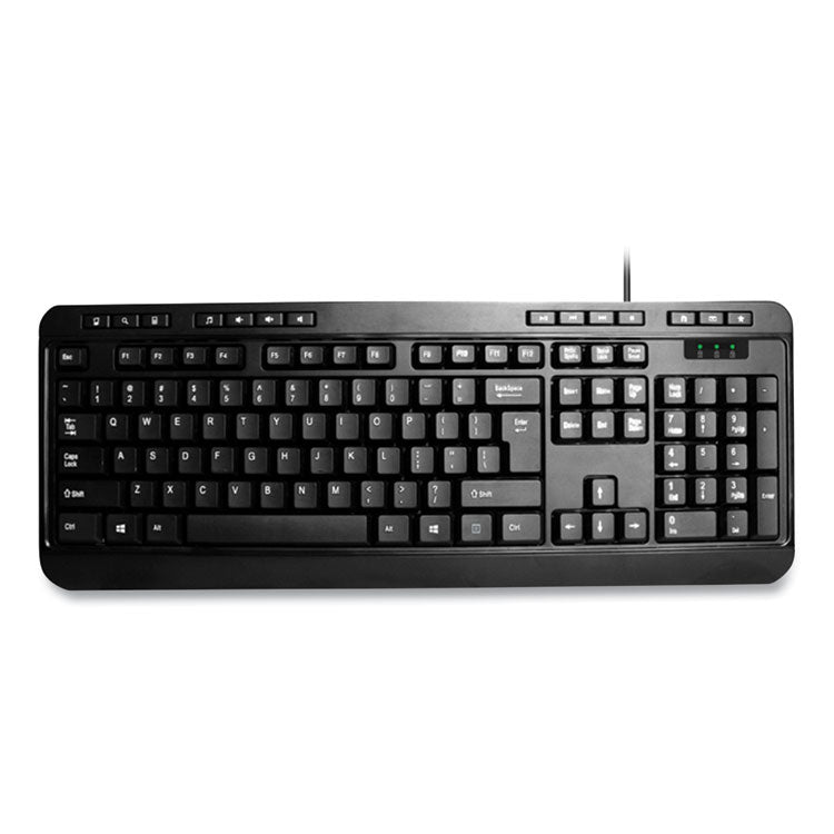 Akb132ub 118-Key Mm Desktop Usb Keyboard, Black