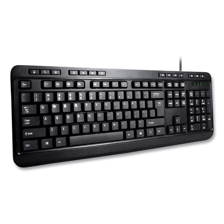 Akb132ub 118-Key Mm Desktop Usb Keyboard, Black