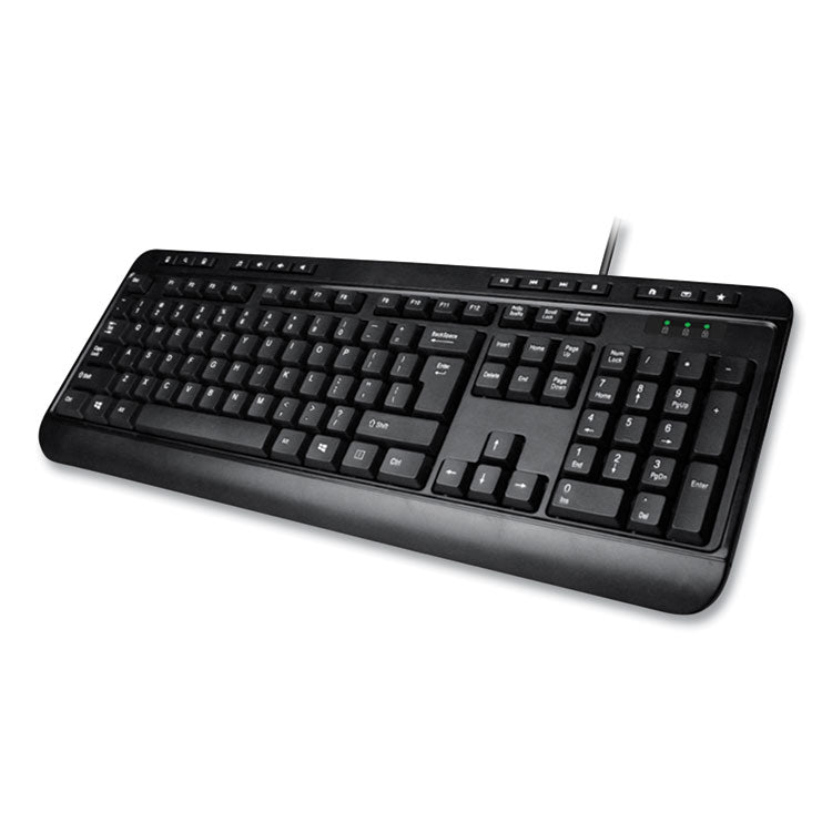 Akb132ub 118-Key Mm Desktop Usb Keyboard, Black