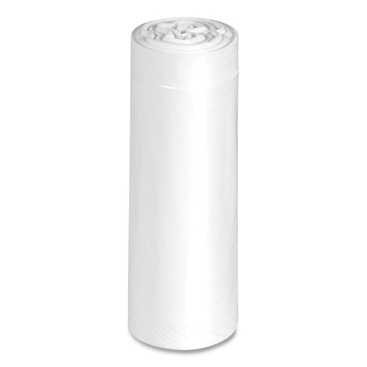 Linear-Low-Density Recycled Tall Kitchen Bags, Open-Face, 13 gal, 24" x 33", White, 15 Bags/Roll, 10 Rolls/Box