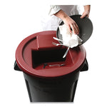 KatchAll Flatware Retriever, Round, 24" Diameter x 9h, 32/44 gal Capacity, Red