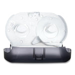 Twin 9" Jumbo Tissue Dispenser, Classic, 19 x 5.25 x 12, Transparent Black Pearl