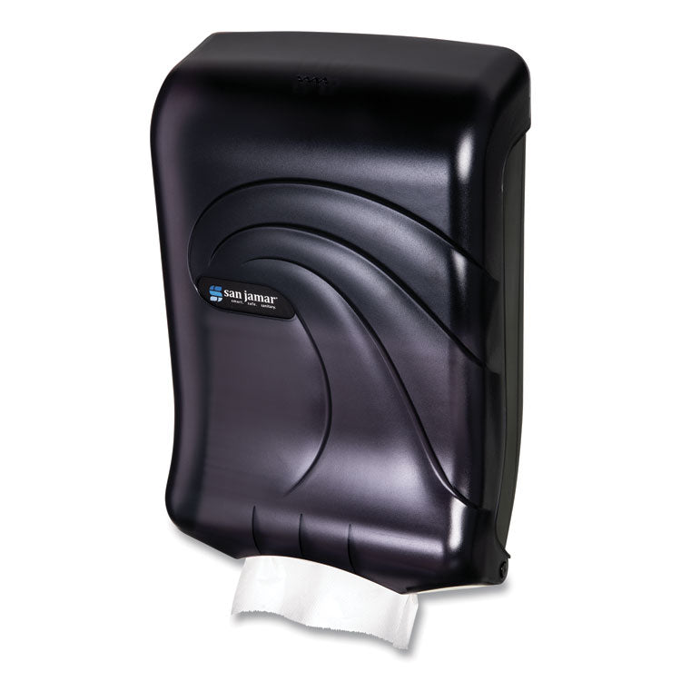 Ultrafold Multifold/c-Fold Towel Dispenser, Oceans, 11.75 X 6.25 X 18, Transparent Black Pearl