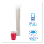 Translucent Plastic Cold Cups, 9 oz, 100/Sleeve, 25 Sleeves/Carton