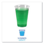 Translucent Plastic Cold Cups, 14 oz, 50/Sleeve, 20 Sleeves/Carton