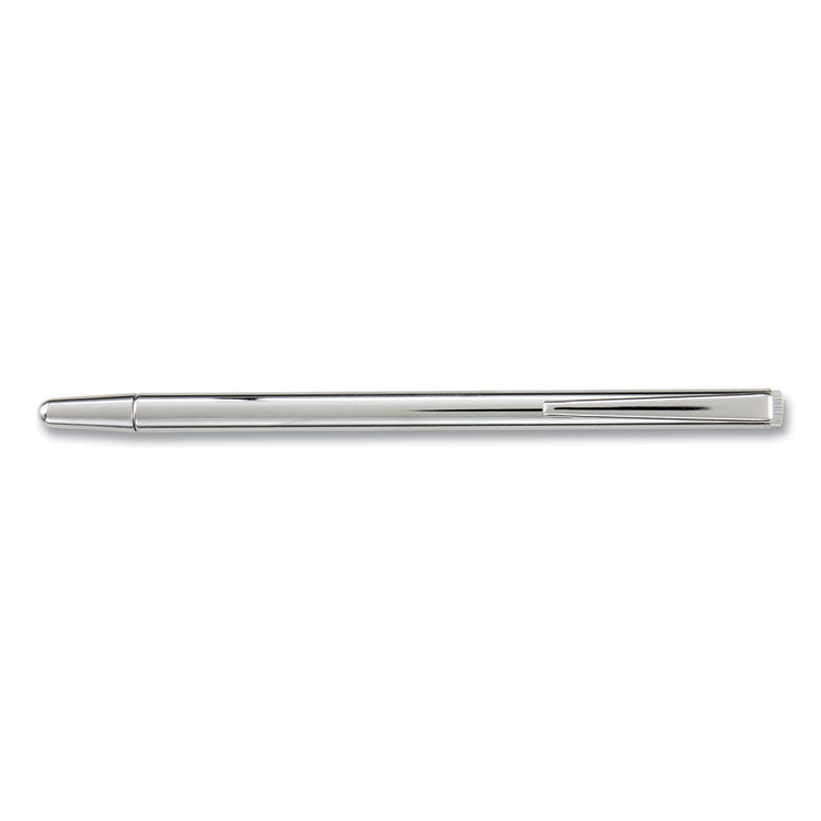 Slimline Pen-Size Pocket Pointer With Clip, Extends To 24.5", Silver