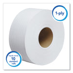 Essential JRT Jumbo Roll Bathroom Tissue, Septic Safe, 1-Ply, White, 3.55" x 2,000 ft, 12 Rolls/Carton