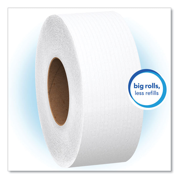 Essential JRT Jumbo Roll Bathroom Tissue, Septic Safe, 1-Ply, White, 3.55" x 2,000 ft, 12 Rolls/Carton