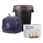 Recycled Low-Density Polyethylene Can Liners, 45 gal, 1.4 mil, 40" x 46", Clear, Perforated, 10 Bags/Roll, 10 Rolls/Carton