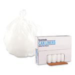Low-Density Waste Can Liners, 16 gal, 0.4 mil, 24" x 32", White, Perforated Roll, 25 Bags/Roll, 20 Rolls/Carton