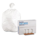 Low-Density Waste Can Liners, 56 gal, 0.6 mil, 43" x 47", White, Perforated Roll, 25 Bags/Roll, 4 Rolls/Carton