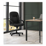 Hvl601 Series Executive High-Back Chair, Supports Up To 250 Lb, 17.44" To 20.94" Seat Height, Black