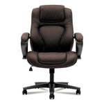 Hvl402 Series Executive High-Back Chair, Supports Up To 250 Lb, 17" To 21" Seat Height, Brown Seat/back, Black Base