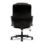Hvl402 Series Executive High-Back Chair, Supports Up To 250 Lb, 17" To 21" Seat Height, Brown Seat/back, Black Base