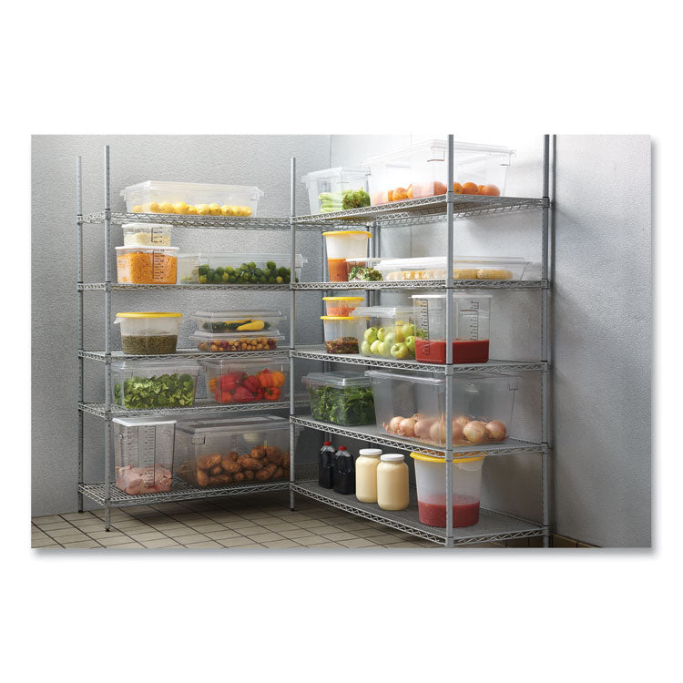 Food/Tote Boxes, 12.5 gal, 26 x 18 x 9, Clear, Plastic