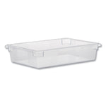 Food/Tote Boxes, 8.5 gal, 26 x 18 x 6, Clear, Plastic