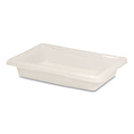 Food/Tote Boxes, 2 gal, 18 x 12 x 3.5, White, Plastic