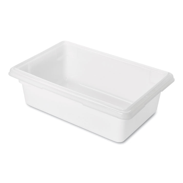 Food/Tote Boxes, 3.5 gal, 18 x 12 x 6, White, Plastic
